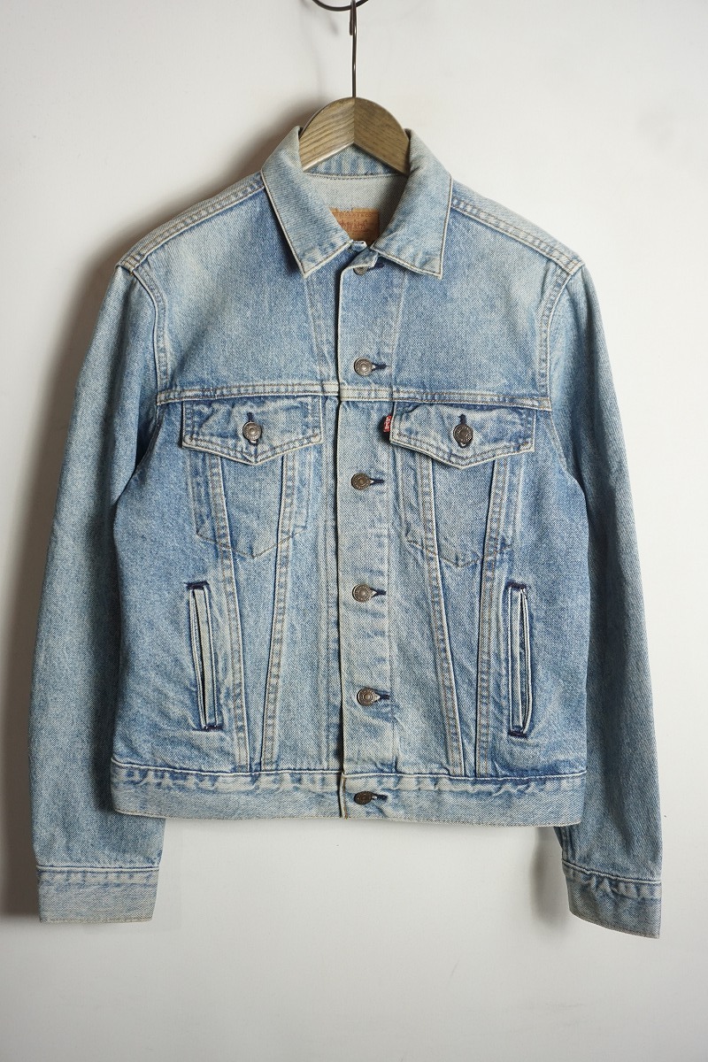 希少 80s Levis リーバイス 70506-0214 ボタン裏755 4th デニム トラッカー ジャケット Gジャン USA製 ビンテージ 薄青 38R 本物 330O▲拍卖