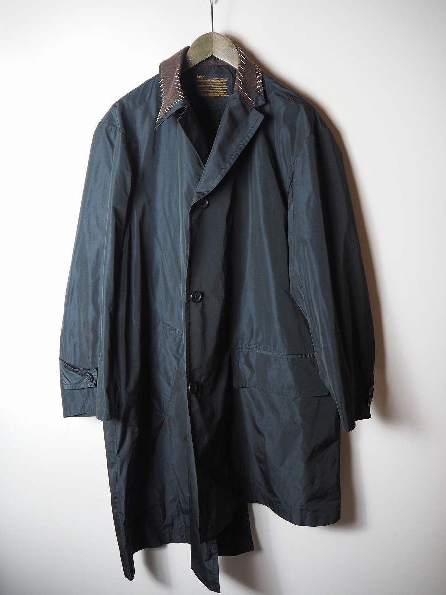 美品 正規 21SS Kolor カラー DOVER STREET MARKET 別注 アシンメトリー コート ステンカラー ナイロン DSMG 21SCM-C10121S 2黒本物119P▲拍卖
