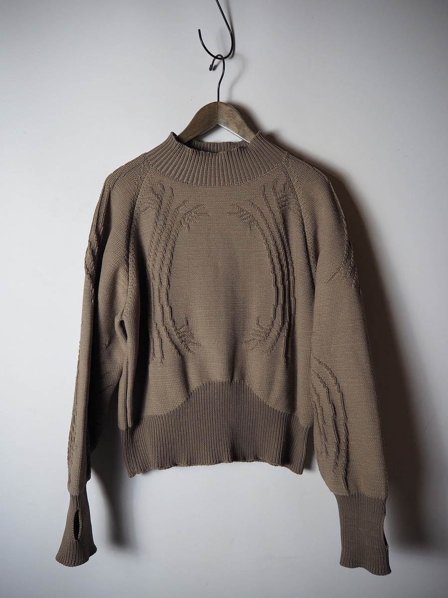 美品 正規 24AW JIAN YE ジェンイェ cole knit YELLOW コール ニット セーター 長袖 カットソー JK-24AW-KN01 イエロー M 本物216P▲拍卖