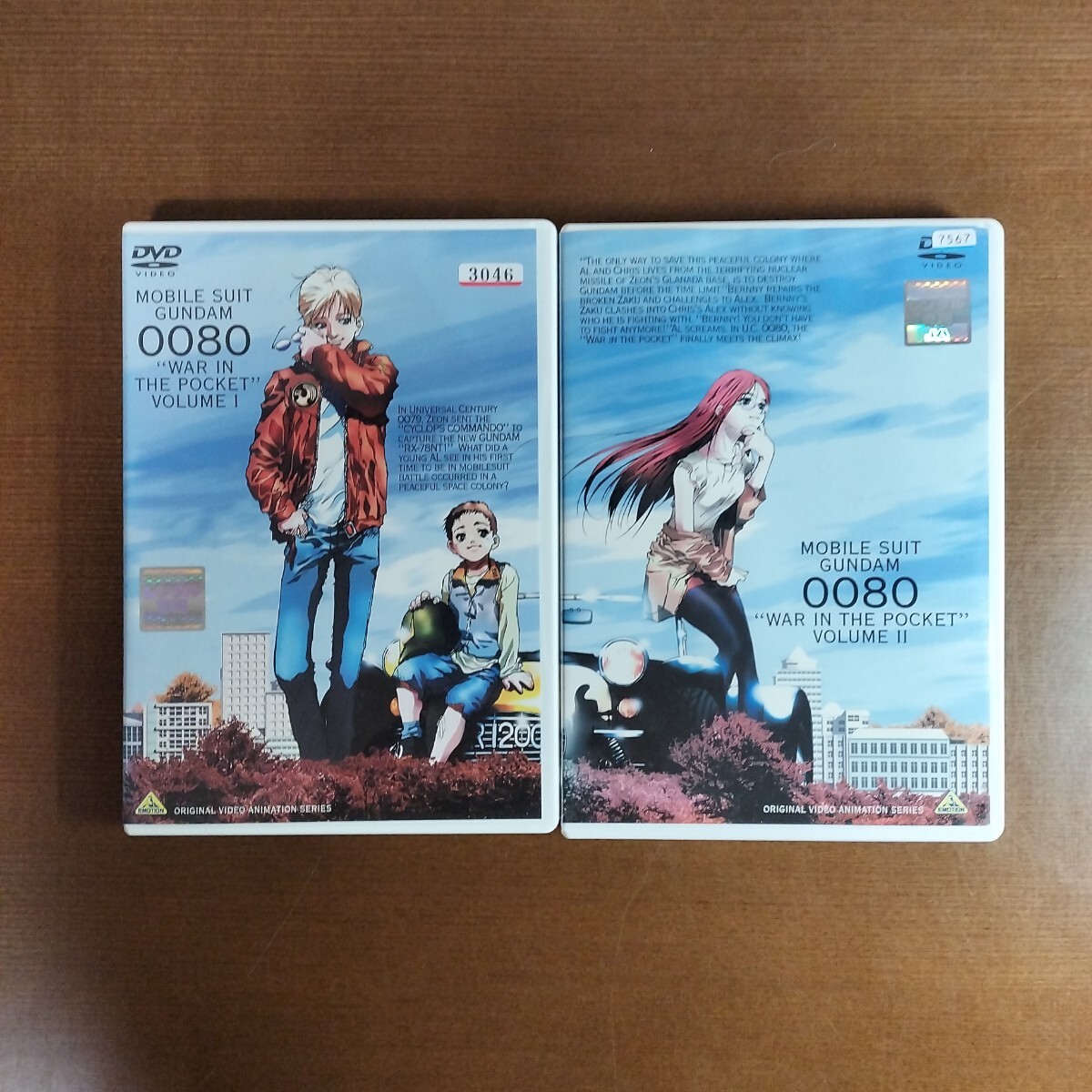 DVD 機動戦士ガンダム0800 ポケットの中戦争 Volume1 Volume2 1巻2巻 DVD レンタル落ち ケース交換済み拍卖