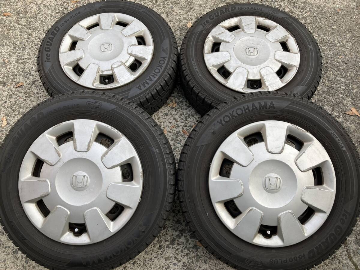 175/70R14 ヨコハマ IG60 14インチ 4H100 ホンダ純正 車検用 スペア用 フィット モビリオ ドマーニ シビック スパイク 鉄チン YOKOHAMA拍卖