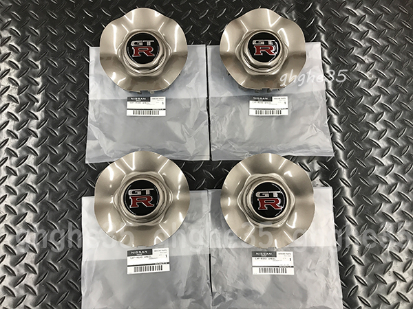 日産 純正 BNR34 GT-R GTR センター キャップ 4枚 セット 検 gtr gt-r bnr 34 マフラー ホイール ボンネット タイヤ エアロ スカイライン拍卖