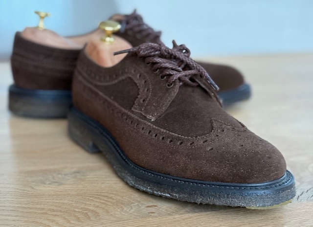 Alfred Sargent アルフレッド サージェント BEAMS PLUS別注 ロングウィングチップ ブラウンスウェード サイズ 7 イギリス製 極美品拍卖