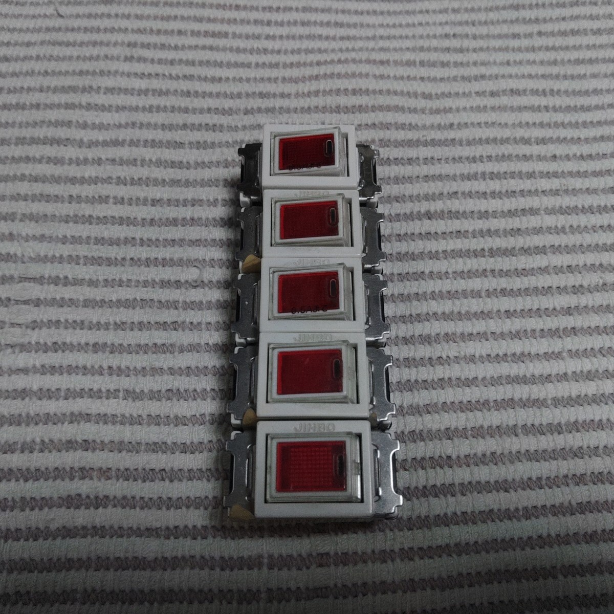 神保 JEC-BN-1MLCL-PW チェック用オーロラマーク片切0.5Aスイッチ 新古 5個拍卖