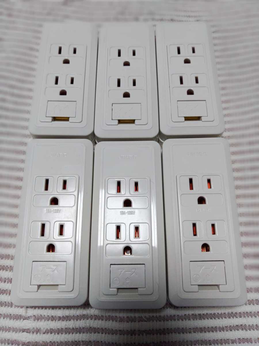 神保 CS-55GE PW 露出接地アースダブルコンセント 新古 6個 拍卖