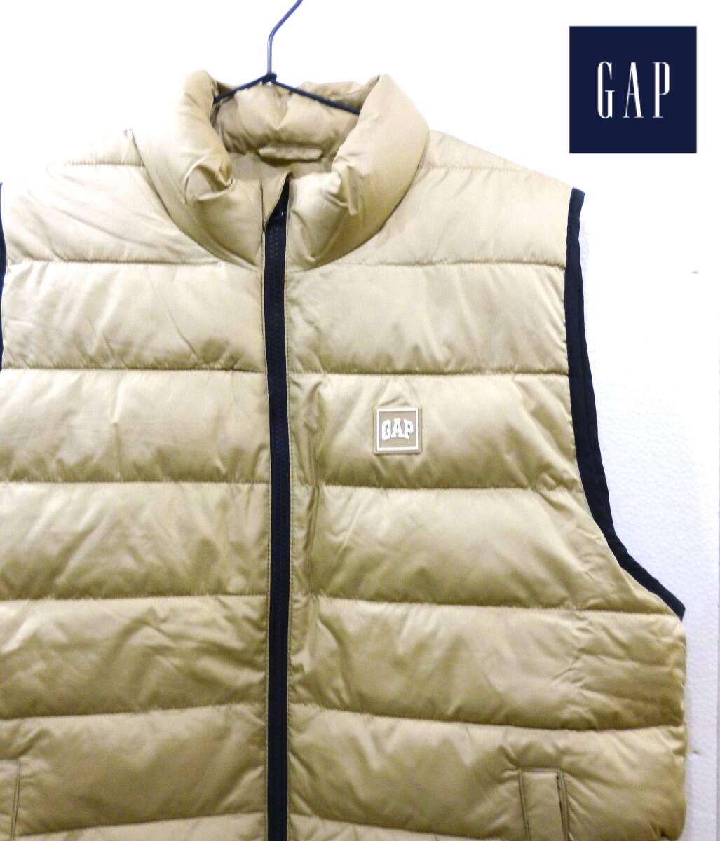 ①即日発送!!GAP ロゴ コールドコントロール パファーベスト(ユニセックス)メンズLサイズ/着用感少な目拍卖