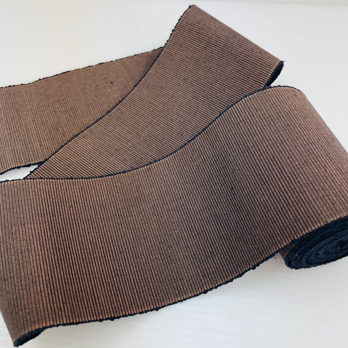 【角帯】高澤織物 メンズ 着物用 男性用 男物 着物帯 浴衣帯 日本製 長期保管品 ブラウン系 茶色 焦茶色 茶色系 #0263-013Y3拍卖