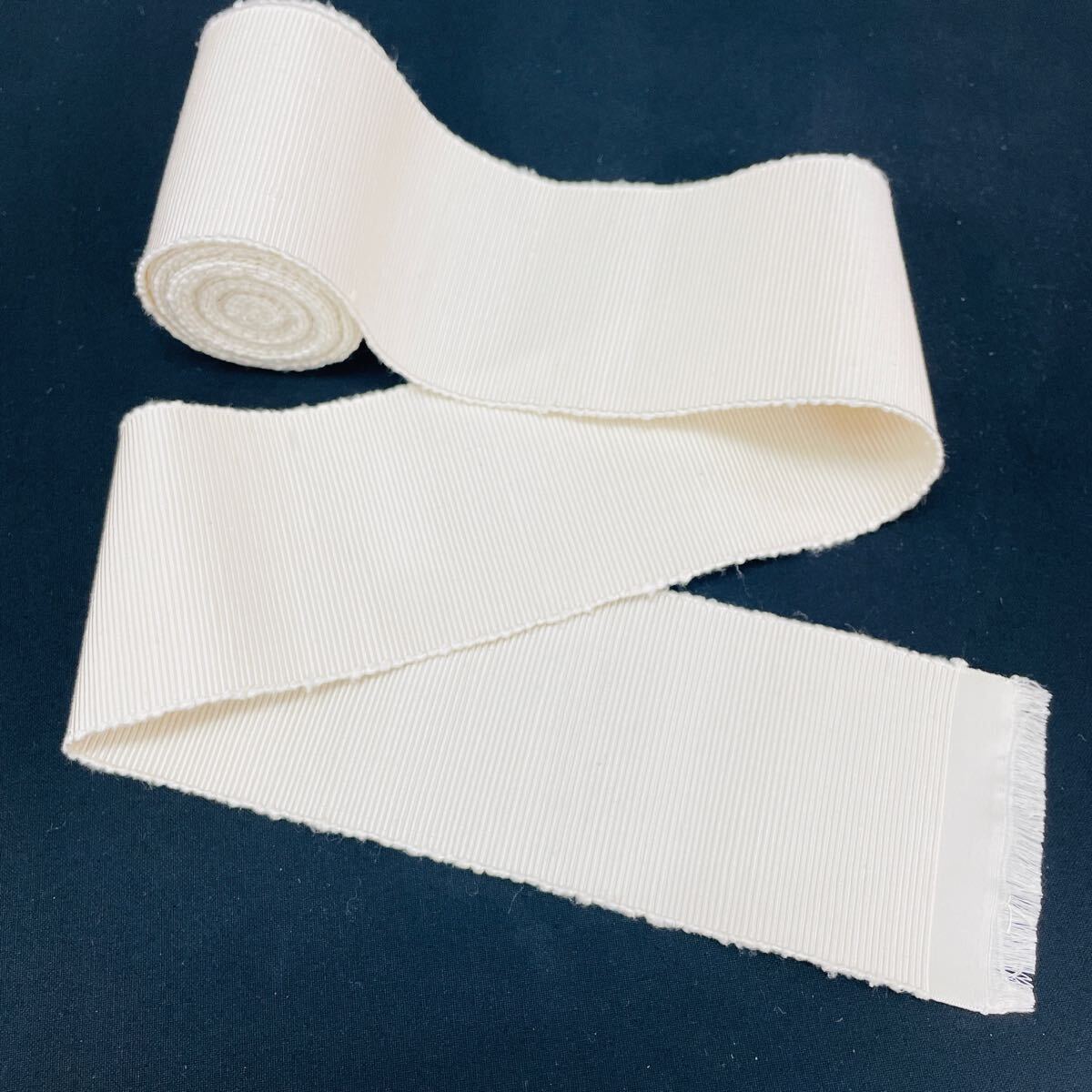 【角帯】高澤織物 メンズ 着物用 男性用 男物 着物帯 浴衣帯 日本製 長期保管品 白色 白 白系 クリーム色 #0263-012Y3拍卖