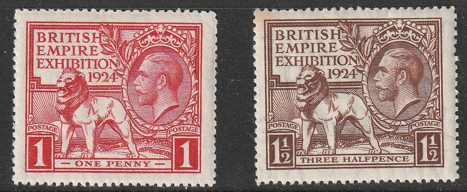 E001イギリス 大英博覧会 1924年4月23日発行 2種 1925年5月9日発行 2種 計4種完 未使用 美品拍卖