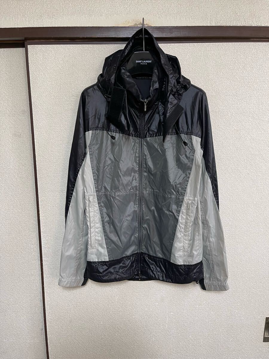 【良品】 【フード収納可能】 ATTACHMENT アタッチメント NYLON BLOUSON ナイロンブルゾン パーカー バイカラー 即決早い者勝ち拍卖