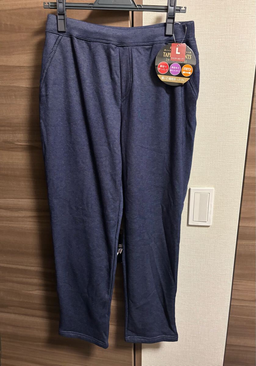 新品未使用タグ付き ストレッチ 裏起毛パンツ Lサイズ ゆったり あたたか 快適ウエスト69-77cm 即決あり ウエストゴム拍卖