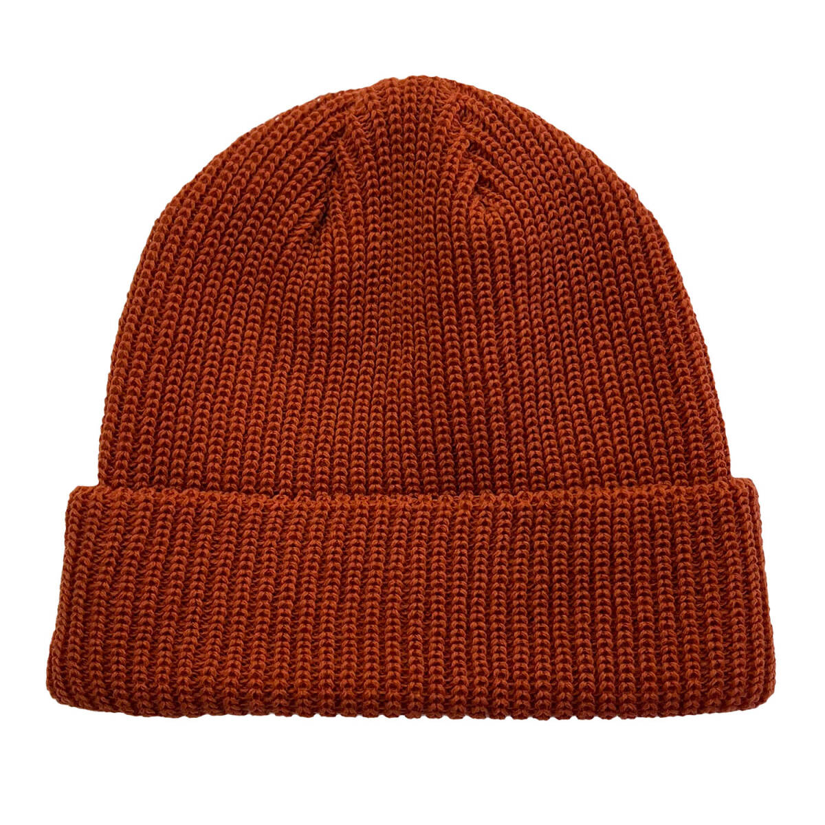 BEANIIEZ ACCENT ACRYLIC KNIT CAP ビーニーズ ニットキャップ ピグメントアンバー(赤茶) アクリル リブ編み MADE IN CANADA カナダ拍卖