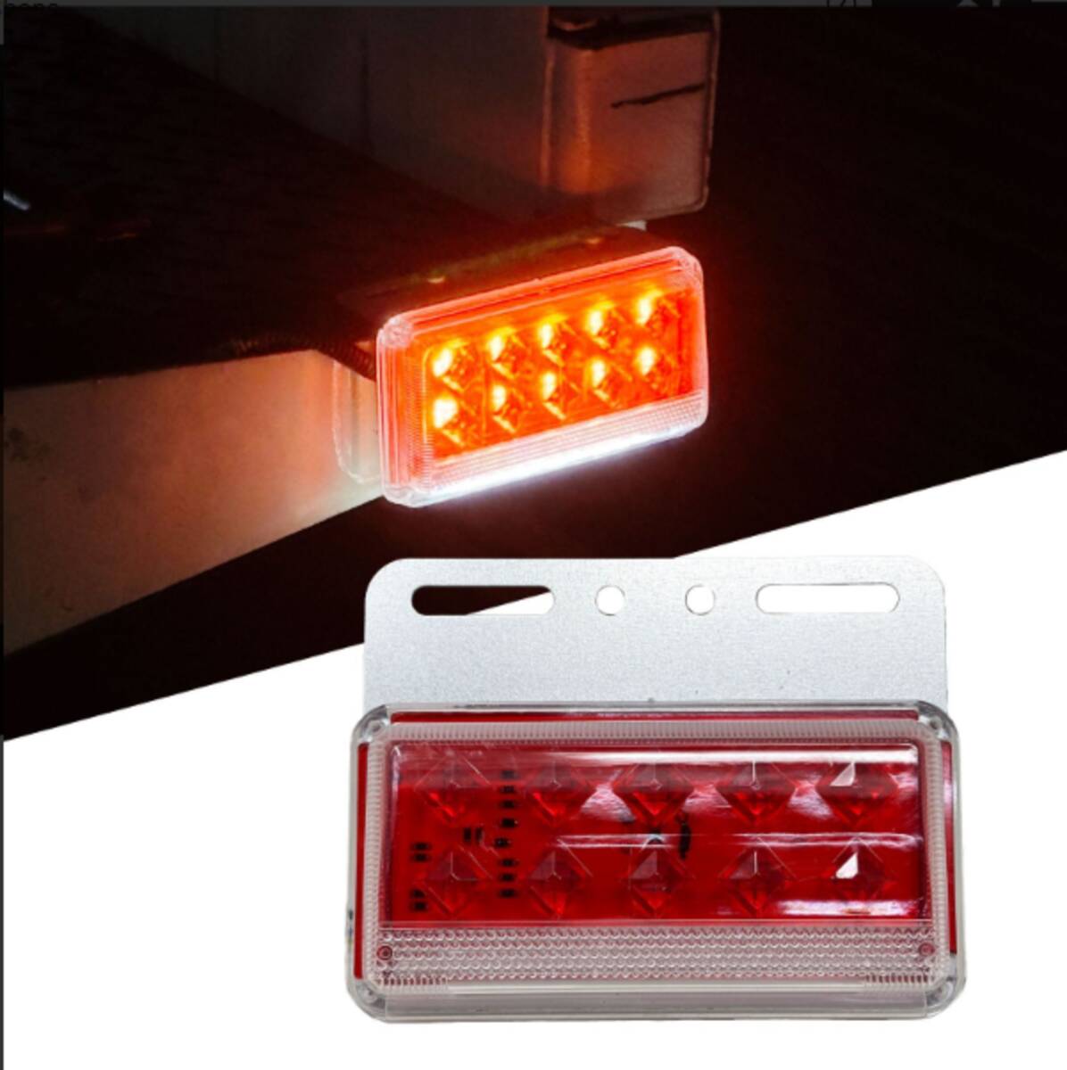 24V LED サイドマーカー 4個セット レッド 30発 ダウンライト ホワイト 10発 LEDマーカーランプ トラック 車幅灯 赤 タイヤ灯 路肩灯拍卖