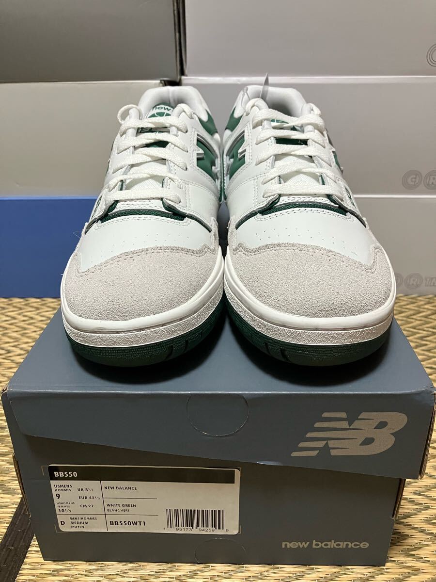 New Balance BB550WT1 白緑 US9(27cm)新品拍卖