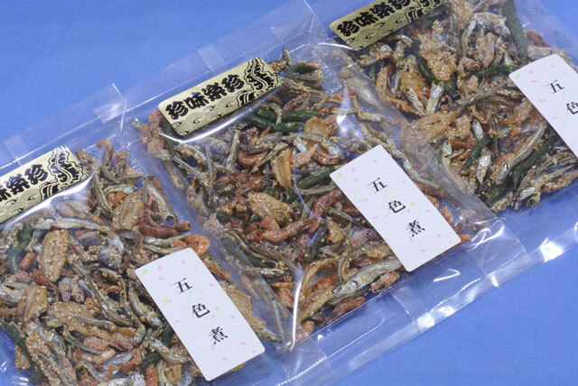 五色煮(おまとめ100g×3p)お菓子感覚の食べる小魚ミックス(甘味付き)♪食べる雑魚カルシューム補給!食べる煮干しこれ【送料込】拍卖