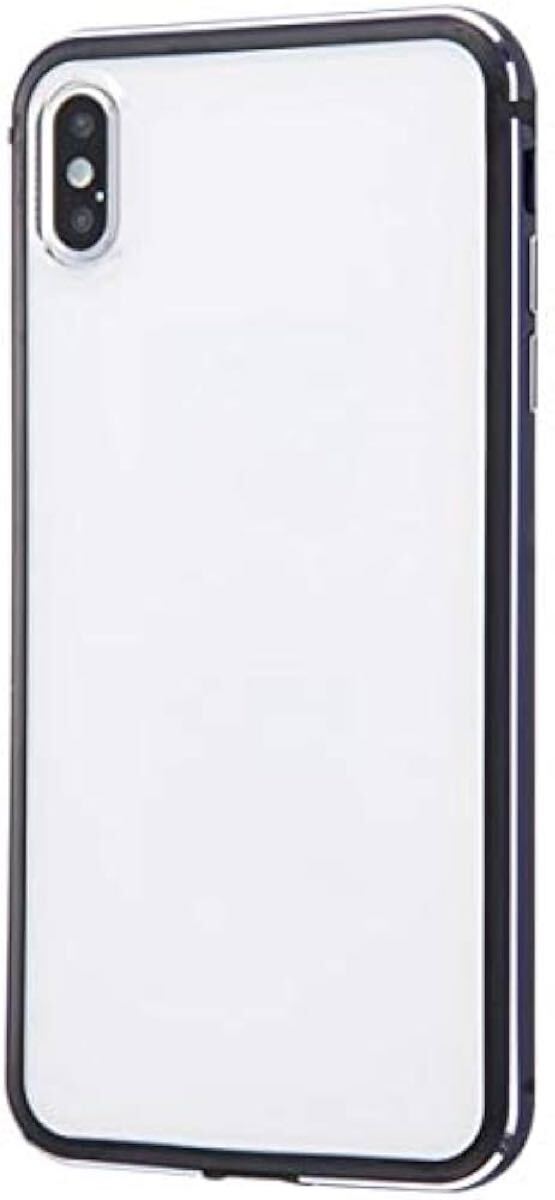 e-275 iPhoneXS Max (6.5インチ) 専用 アルミバンパー+背面パネル (クリア) ダークネイビー RT-P19AB/DNM拍卖