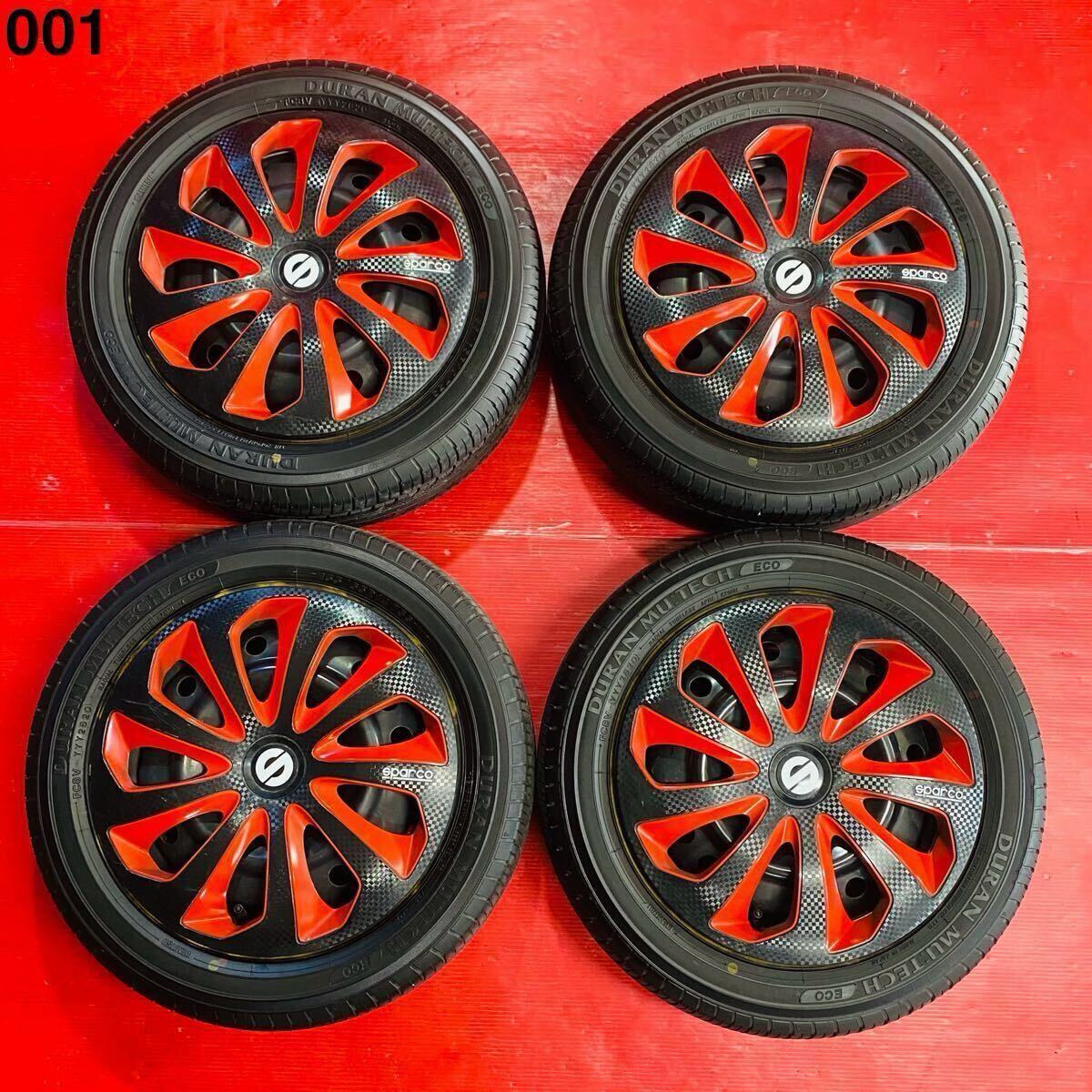 sparco 14×4.5J PCD 100 H4 ☆ DURAN MU:TECH ECO 155/65R14 75S 2020年式 パンク修理なし 汚れあり 4本セット ★ST- 001 拍卖