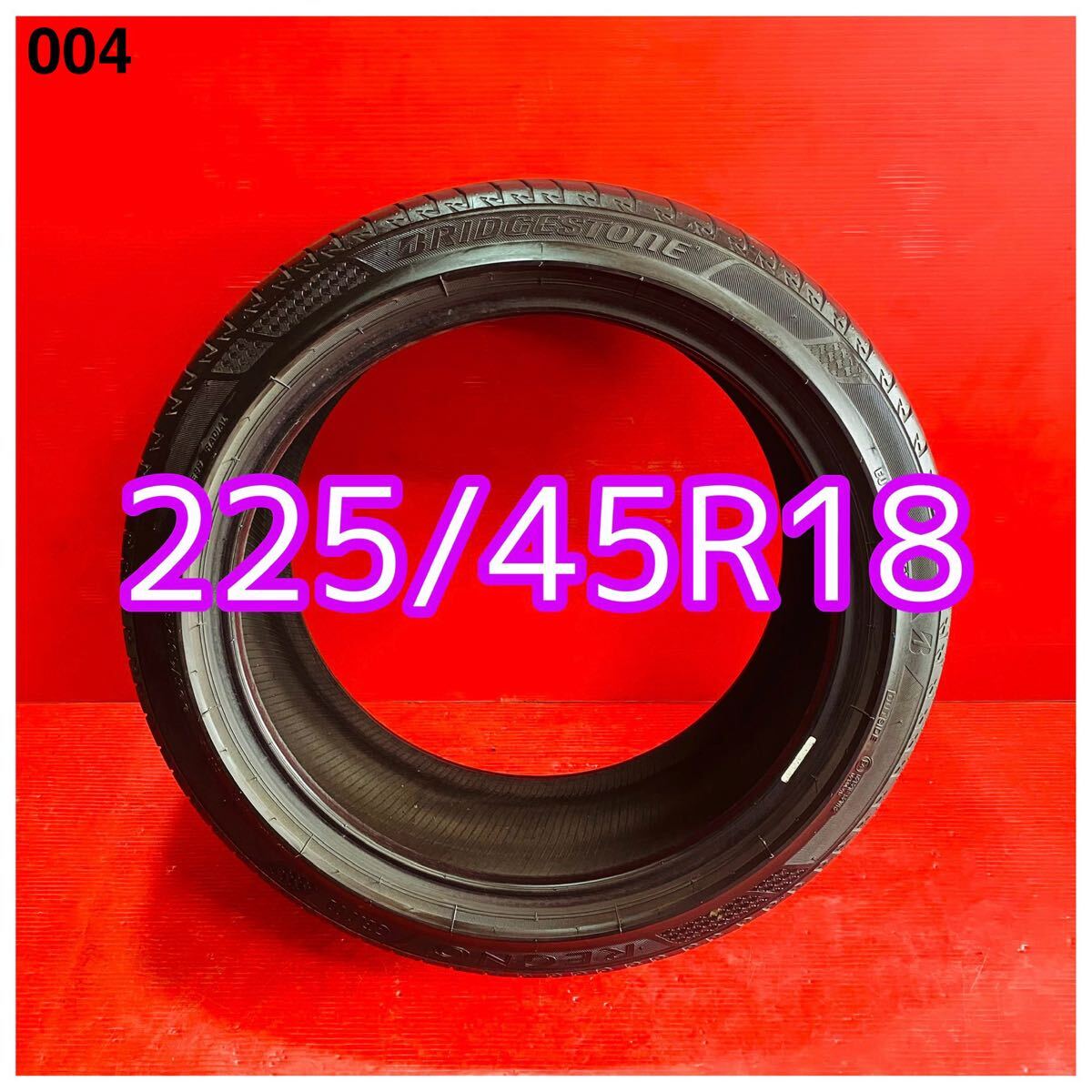 ★ BRIDGESTONE REGNO GR001 ★ 225/45R18 91W ★ 2019年式 パンク修理なし ビード切れなし 汚れあり 1本のみ。 ☆ST- 004拍卖