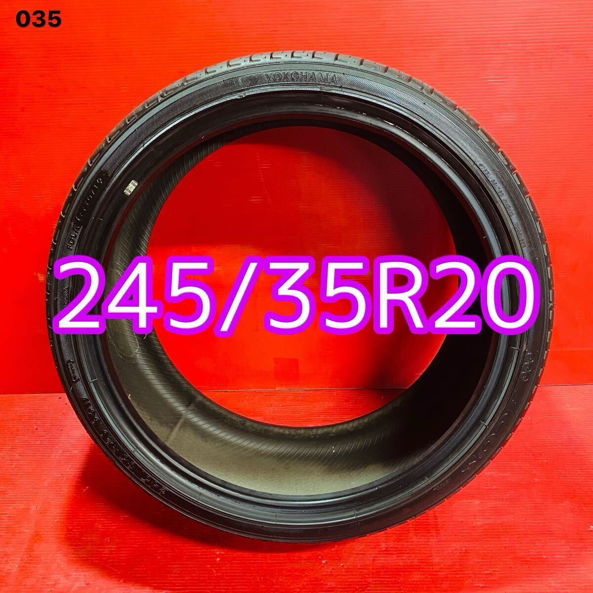 ★ YOKOHAMA ECOS ES300 ★ 245/35R20 95W ★ 2019年式 パンク修理なし ビード切れなし 汚れあり 1本のみ。 ☆ST- 035拍卖