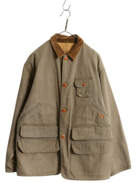 80s ポロカントリー ラルフローレン リバーシブル ハンティング ジャケット メンズ M / ヴィンテージ カバーオール コットン ダック コート拍卖