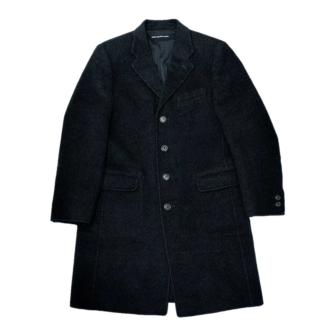 送料無料 美品 イッセイミヤケ メン ISSEY MIYAKE MEN チェスターコート ジャケット アウター 背抜き 3 メンズ拍卖
