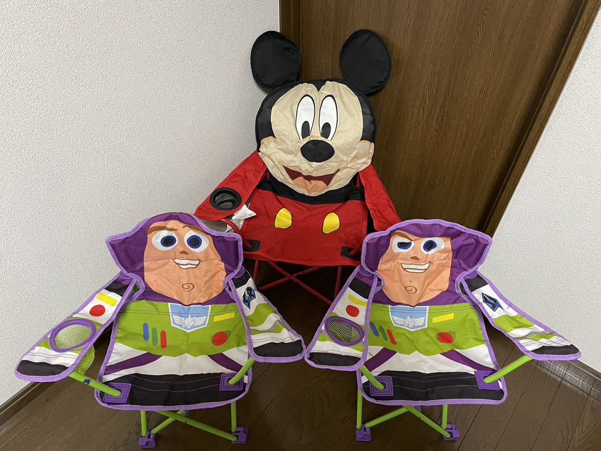 ディズニー ミッキー バズ 折りたたみ チェア 椅子 レジャー アウトドア 3脚 子供用拍卖