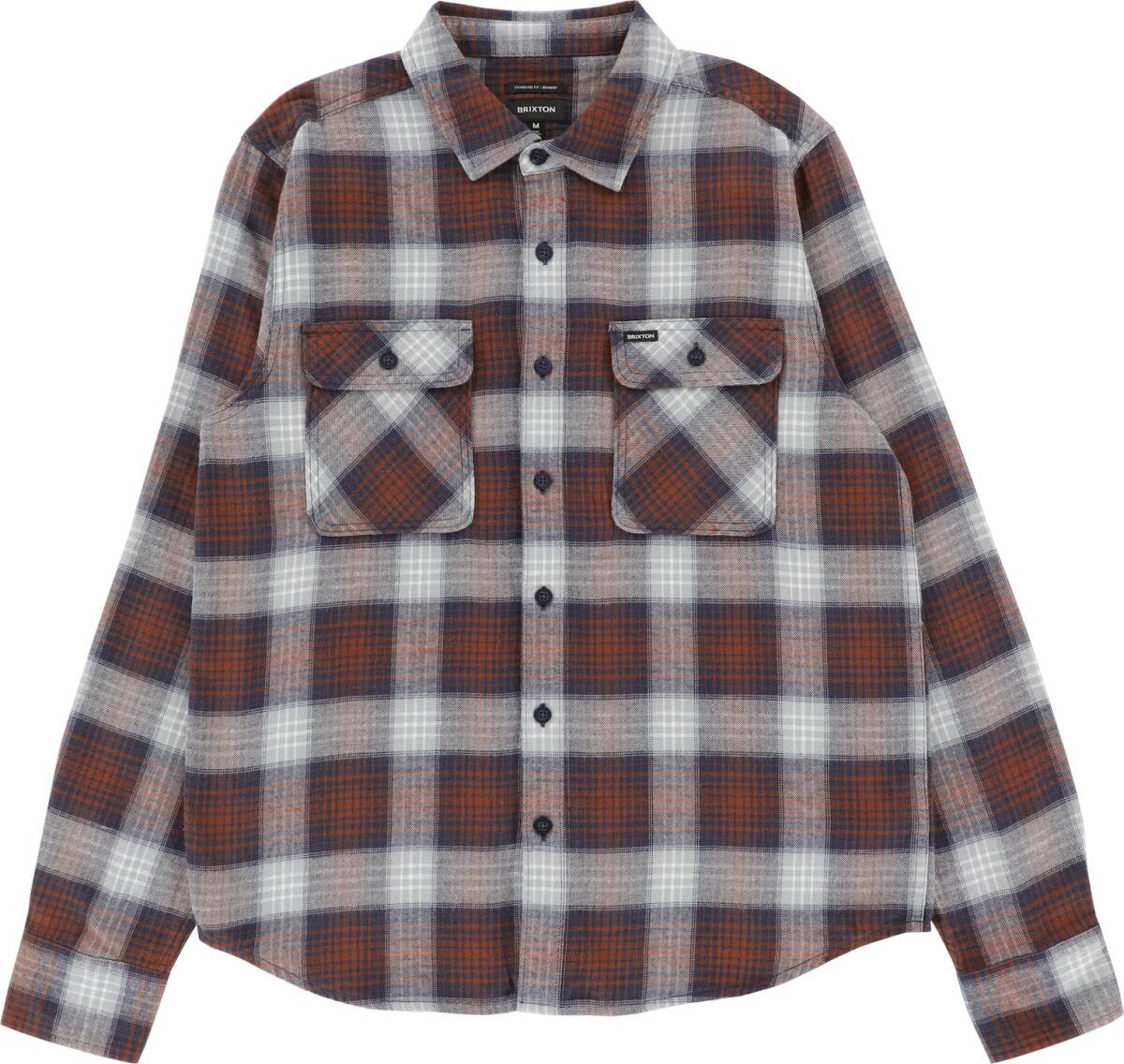 Brixton Bowery Lightweight Ultra Soft L/S Flannel Shirt Washed Navy/Dusty Blue L ネルシャツ拍卖