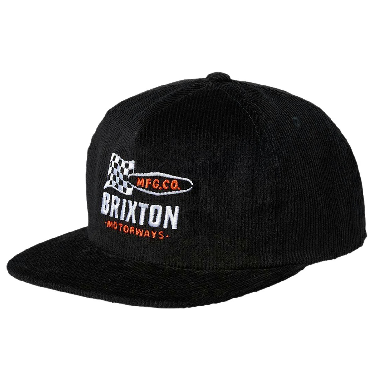 Brixton Motorways MP Snapback Hat Cap Black Cord キャップ拍卖