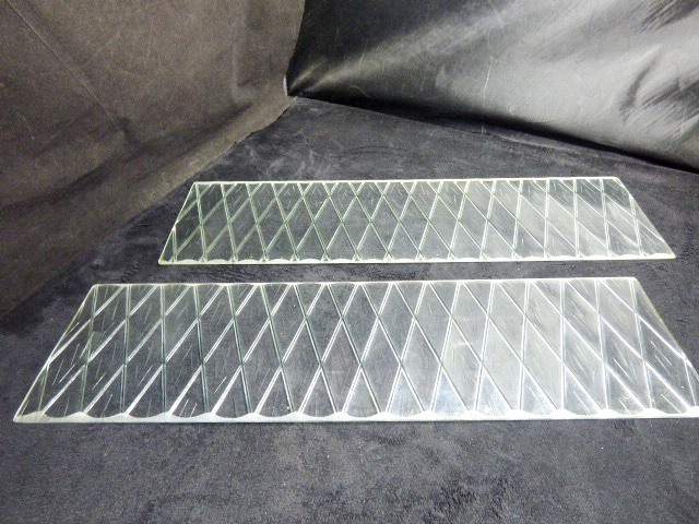 ほ44●模様入りガラス戸2枚●モザイクガラス/引き戸/長方形/DIY/素材拍卖