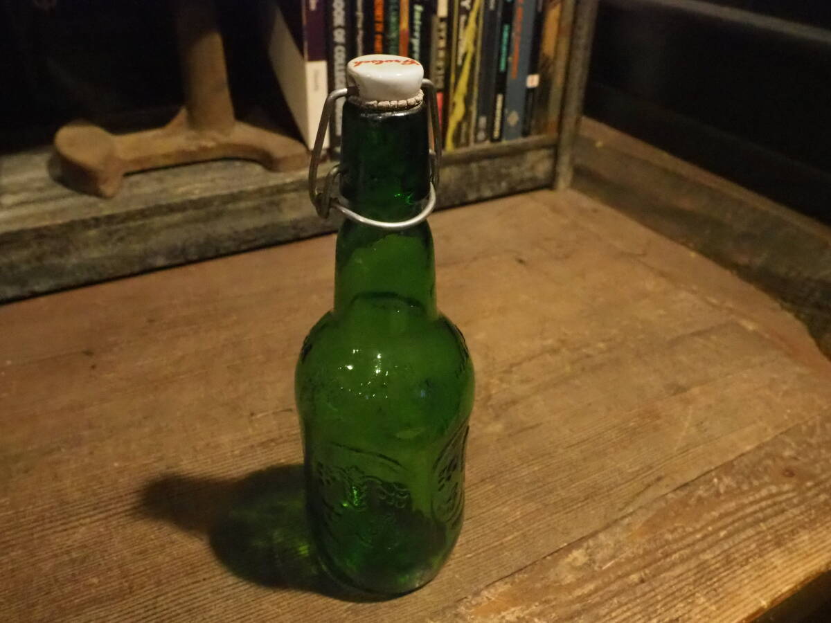 【フランス蚤の市grolschビール瓶】オランダグロールシュビードロワインボトルレトロ古道具アンティーク骨董インテリアインダストリアル拍卖