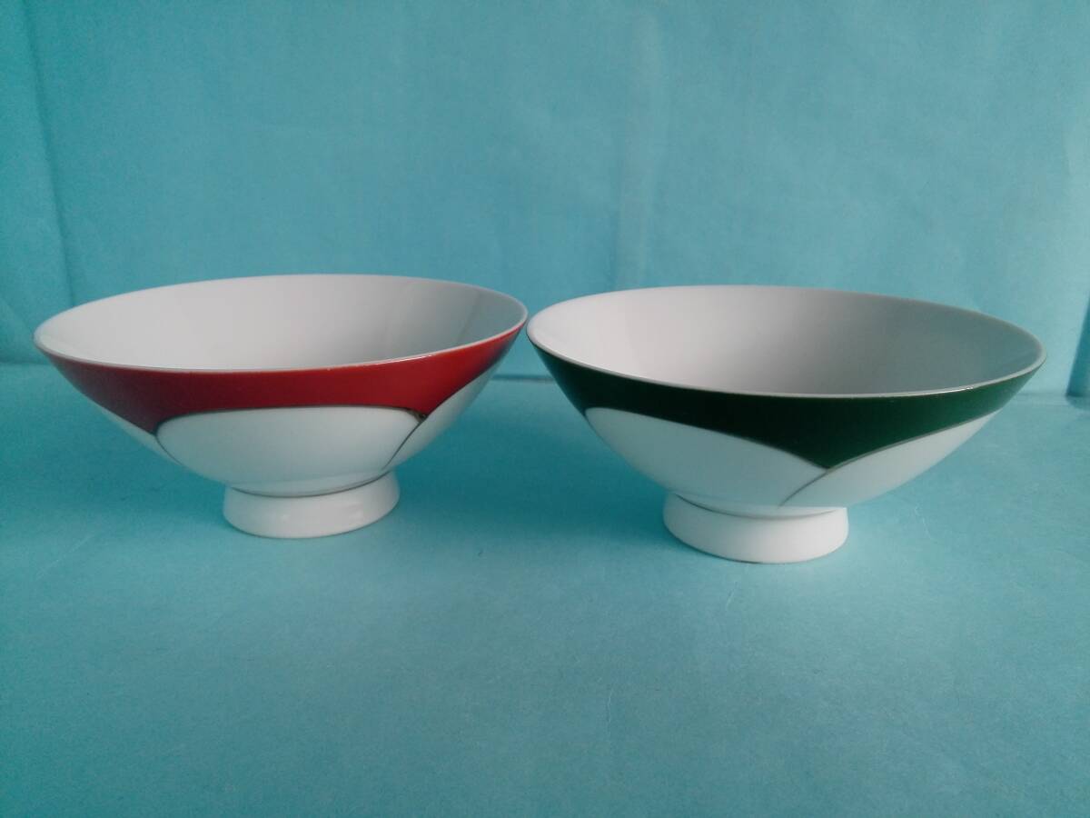 昭和レトロ 和食器 お茶碗 ご飯茶碗 2客 径約11,8㎝x高さ約5.5㎝拍卖
