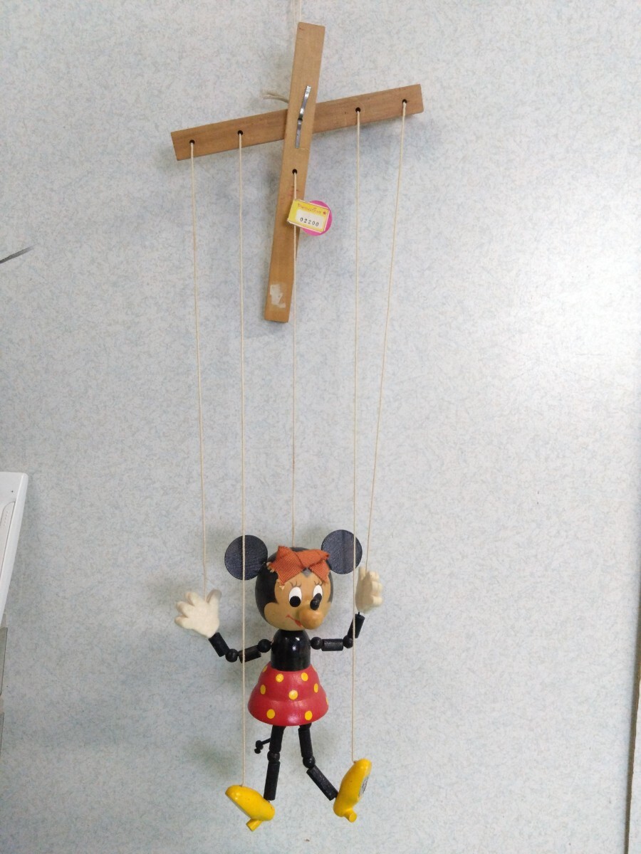 ● レトロ 当時物 ミニーマウス 木製 マリオネット 操り人形 アンティーク ウォルト ディズニー WALT DISNEY PRUDUCTIONS ヴィンテージ ③拍卖
