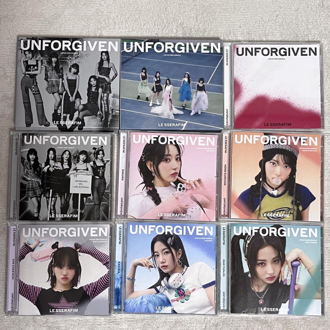 LE SSERAFIM UNFORGIVEN 全9枚 コンプリートセット ①-2 4形態セット メンバーソロジャケット盤 5形態セット K-POP拍卖