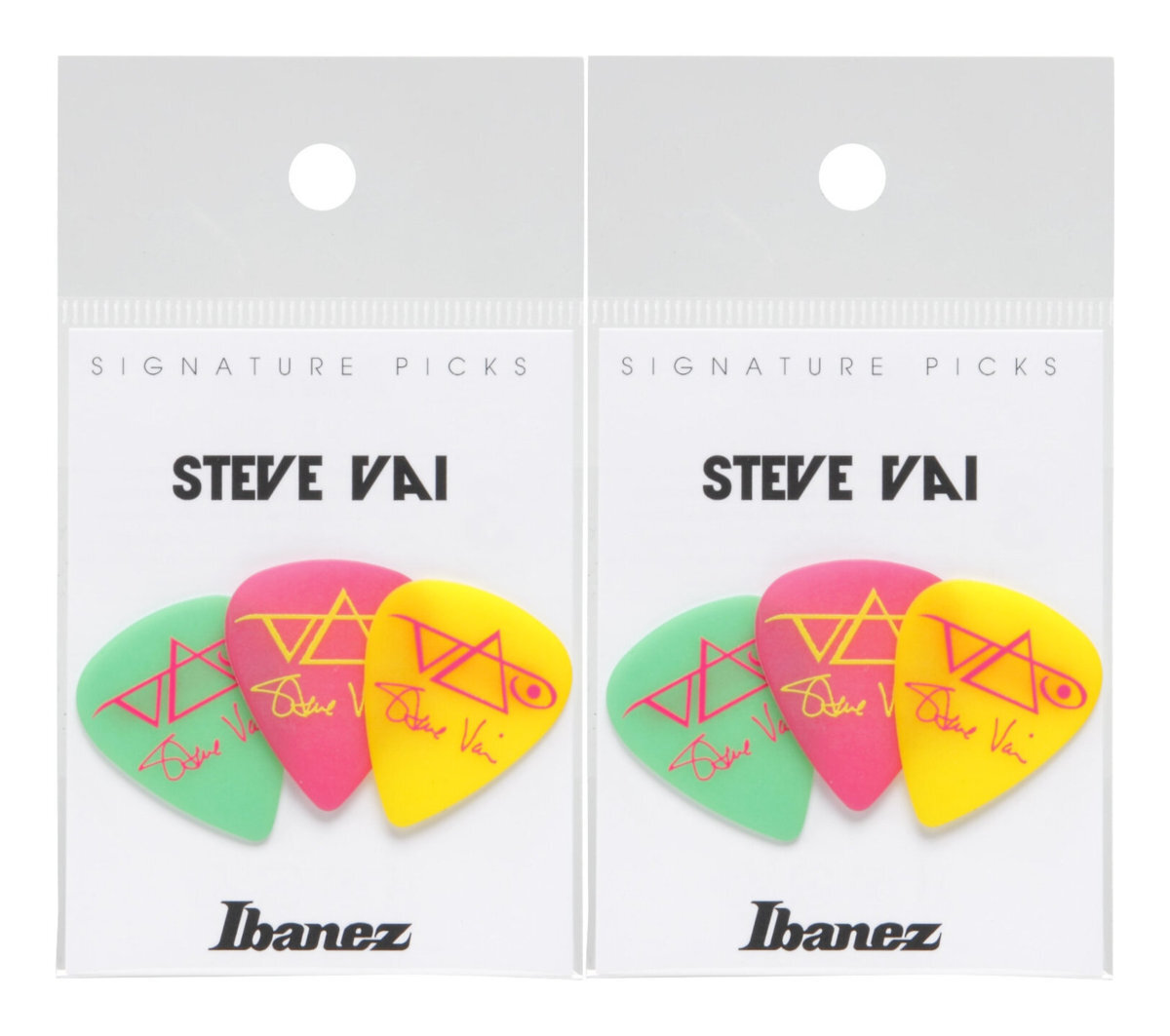 即決◆新品◆送料無料Ibanez B1000SVGPY×2 1.0mm ティアドロップ Steve Vai スティーヴ ヴァイ シグネチャー 3枚セット×2 /メール便拍卖