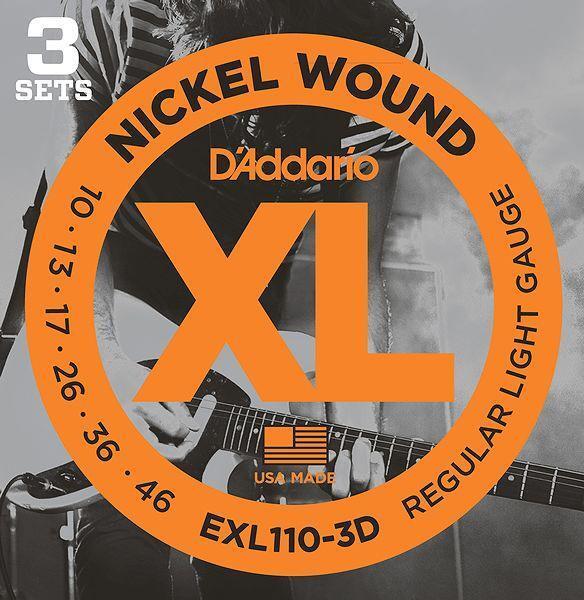 即決◆新品◆送料無料D’Addario EXL110-3D×1パック(計3セット/メール便拍卖