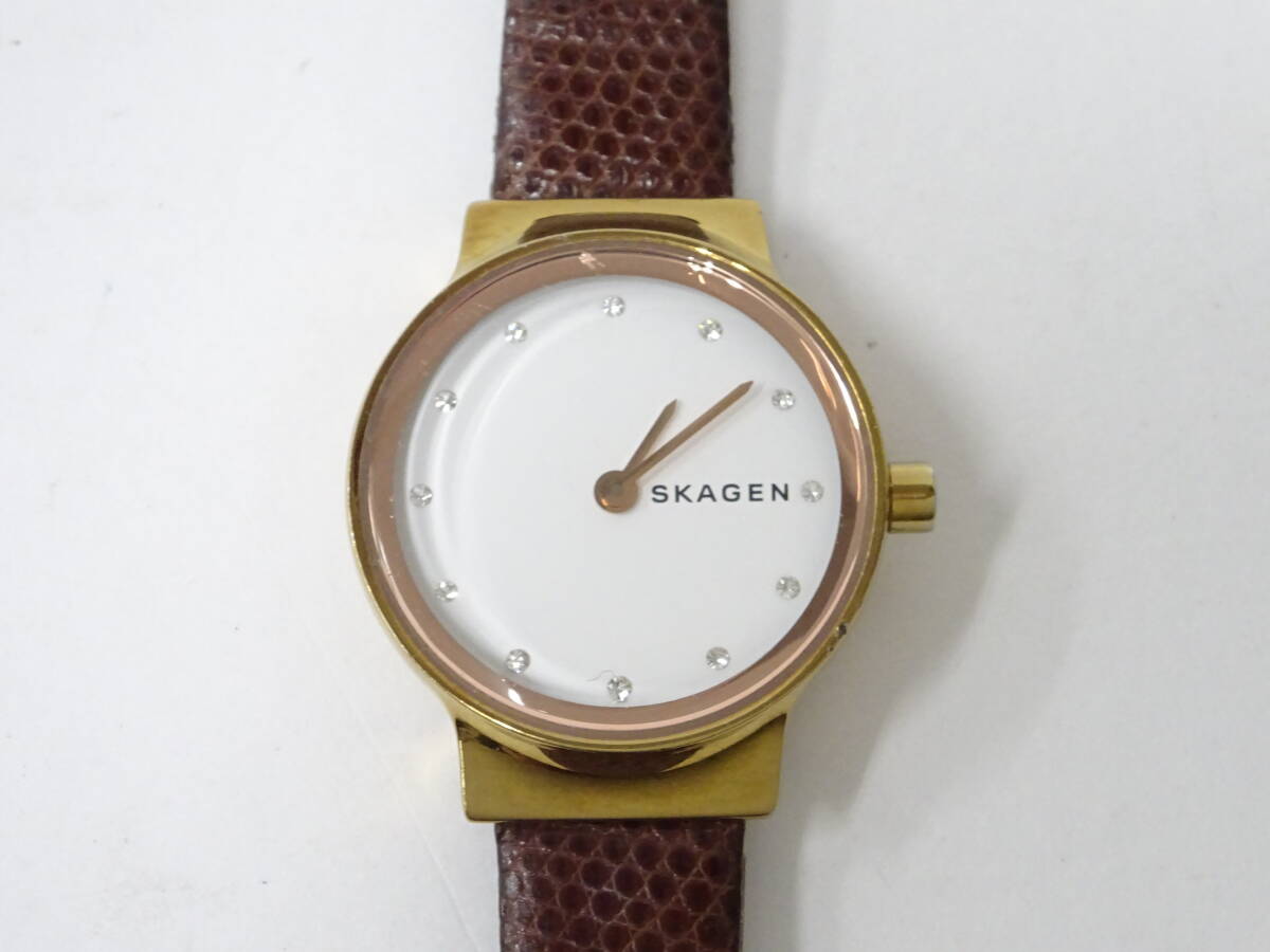 (つ-U-8063)SKAGEN スカーゲン 腕時計 SKW2669 アナログ 2針 動作品 中古拍卖