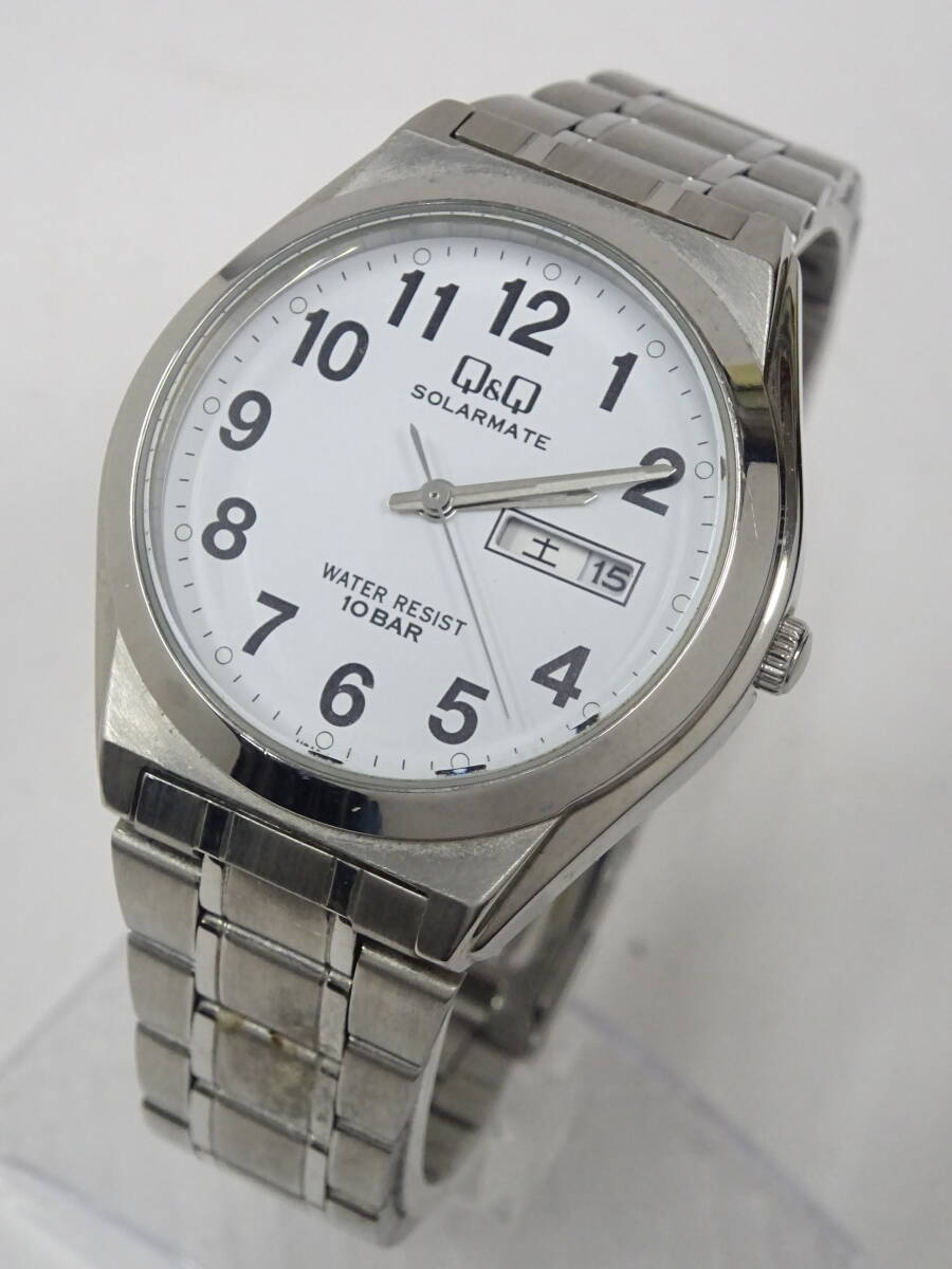 (つ-U-8050)Q&Q 腕時計 H010-204 アナログ ソーラーメイト 動作品 中古拍卖