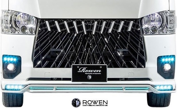 【M’s】 200 ハイエース 4型 5型 6型 7型 ナロー ROWEN フロントグリル Face.3 (クリアランスソナー対応) ABS 未塗装 ロェン 1T019C30-1拍卖