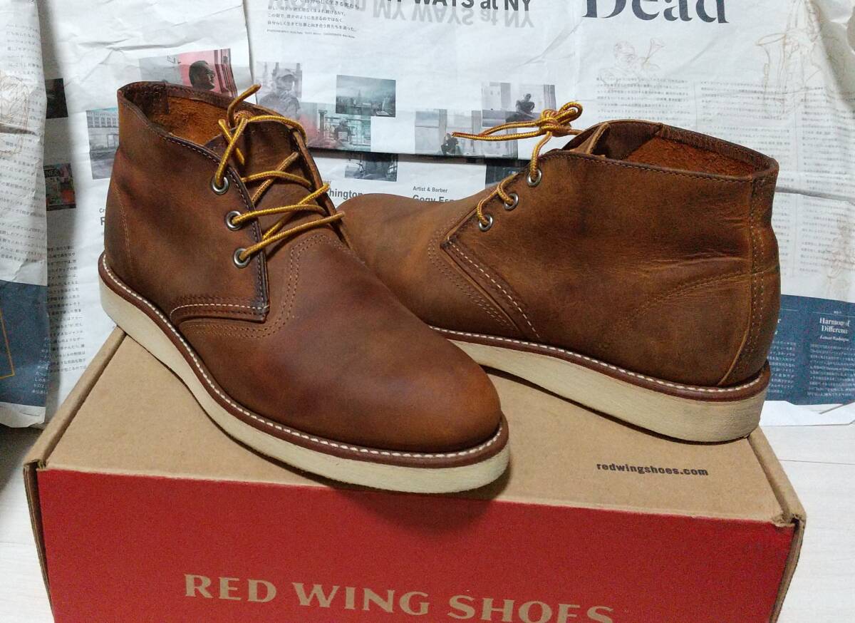 超美品 RED WING 3137 チャッカ USA製 ラフ&タフ US8 UK7 ダークブラウン レッドウィング ワークチャッカ 焦げ茶 CLASSIC CHUKKA 焦げ茶拍卖