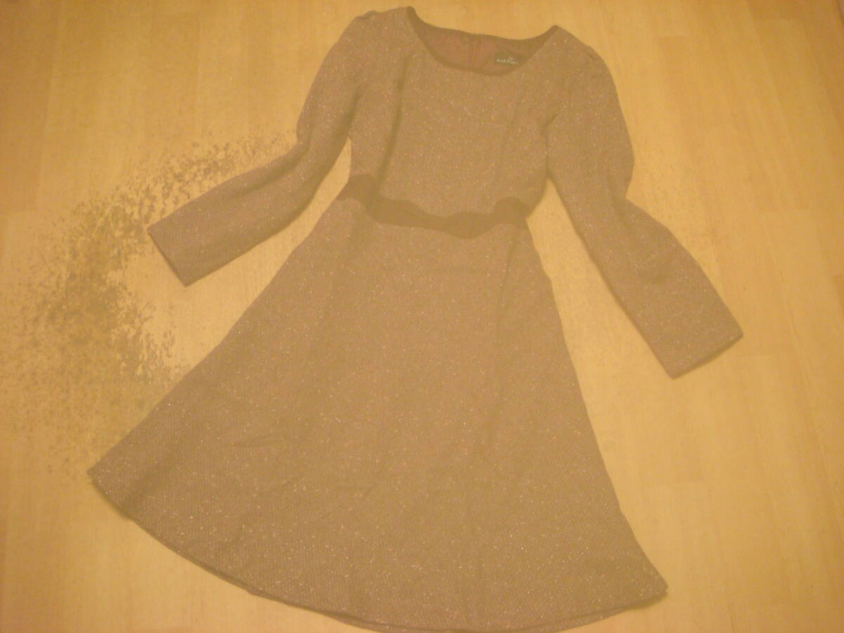 カールパークレーン ツイード リボンデザイン ワンピース あずき系 良品 9拍卖