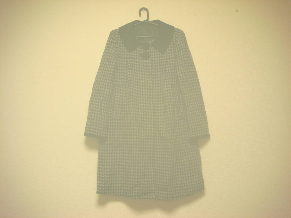 オットー バイカラー 千鳥格子柄 コート S グレー×ブラック 美品拍卖