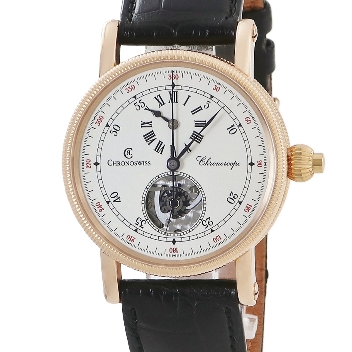 クロノスイス クロノスコープ CH1521RRC K18PG無垢 クロノ 自動巻き拍卖