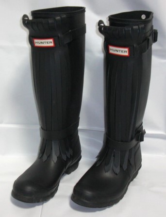 ハンター HUNTER ラバーフリンジブーツ ・サイズ表示UK4 ・USEDです拍卖