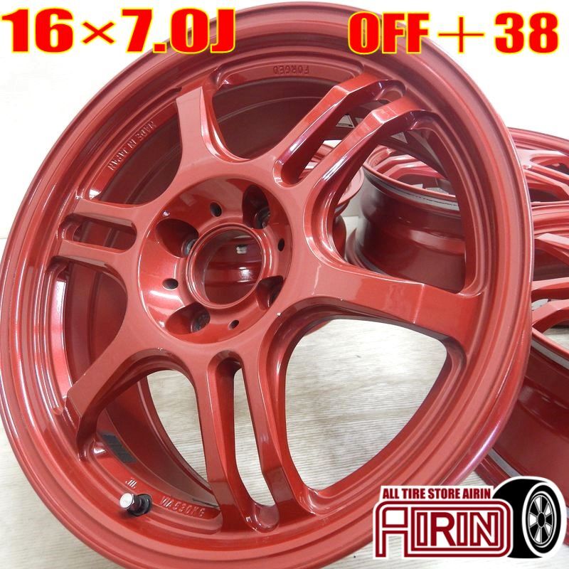 中古 アルミホイール 16インチ POTENZA RW006 レーシングパールレッド アクア イスト サクシード ポルテ ノート などに アルミ ホイール拍卖