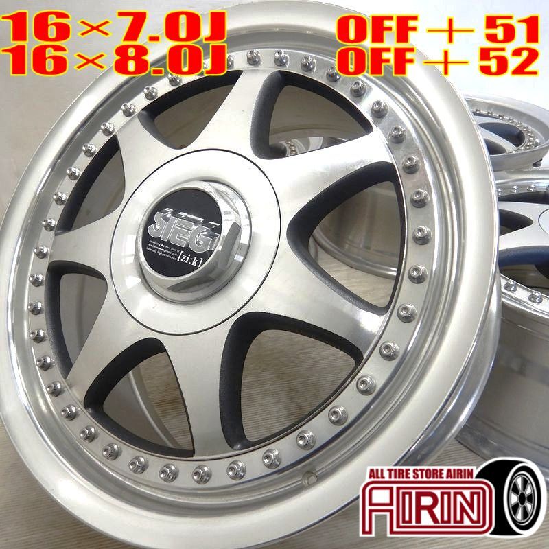 中古 アルミホイール 16インチ ブリヂストン製 SIEG 4本セット ステップワゴン アクセラ プレマシー ヴェゼル などに アルミ ホイール拍卖