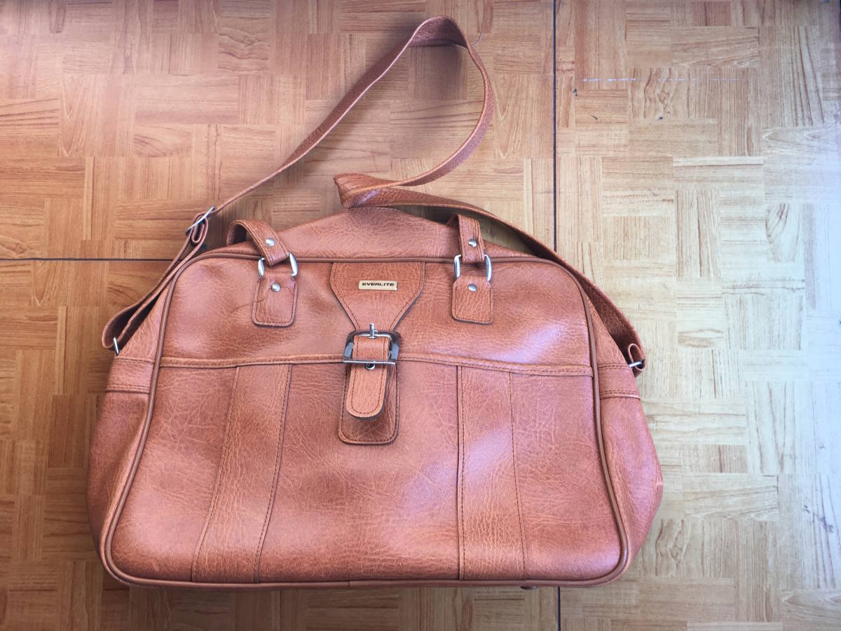 ビンテージ EVERLITE 旅行カバン バッグ 合皮 レトロ 古着拍卖