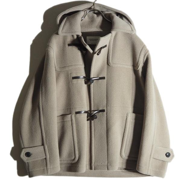 C3682h18 ▼beautiful people ビューティフルピープル▼ pile melton duffel coat メルトン ショート丈 ダッフルコート ベージュ 36 秋冬拍卖