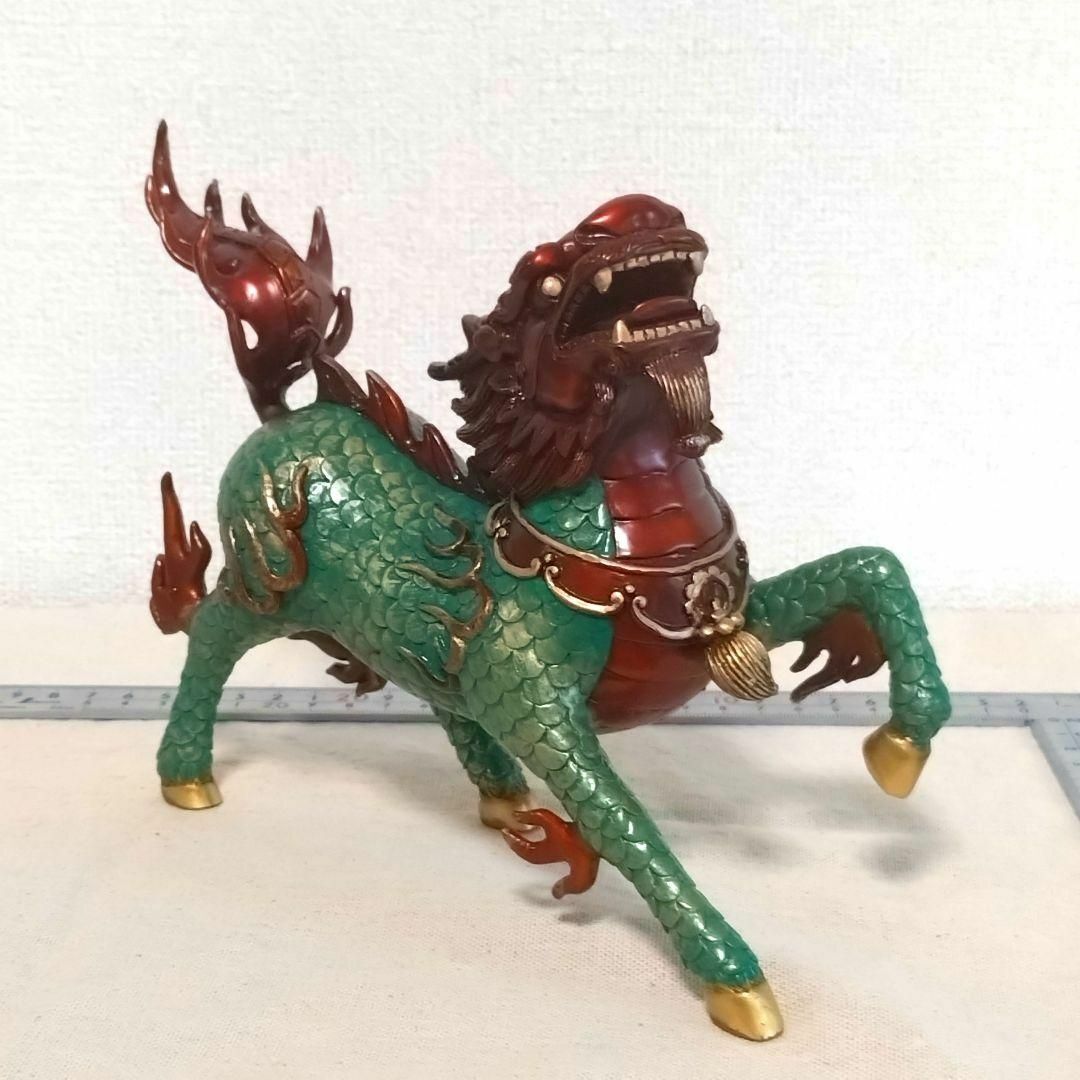 中国工芸品 神獣麒麟(キリン)銅製 紹運 幸運 風水 置物 インテリア拍卖