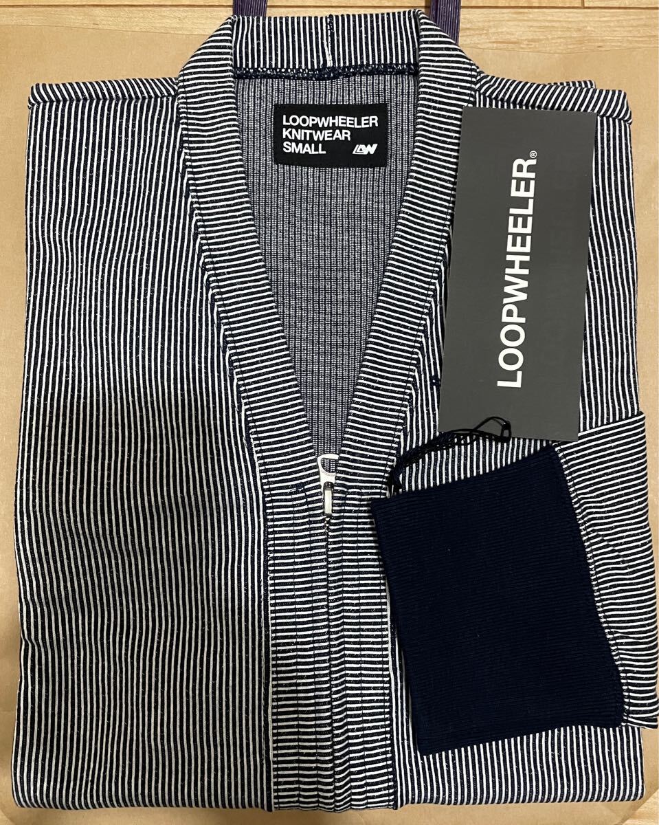 新品 LOOPWHEELER ループウィラー 2022年受注会 南方スペシャルヒッコリー吊り天竺ジップカーディガン Sサイズ拍卖