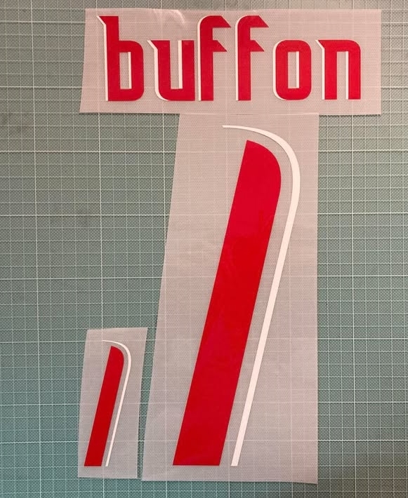 2006-2007 イタリア代表 x ブッフォン / Buffon マーキング セット (赤)拍卖